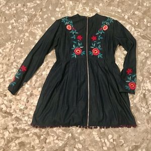 BOHO Zip Front Tunic/Dress Small